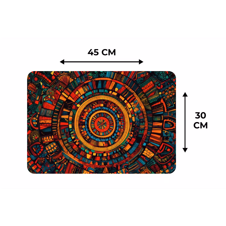 Mandala - Cirkels - Patronen Placemat vinyl groot -specs