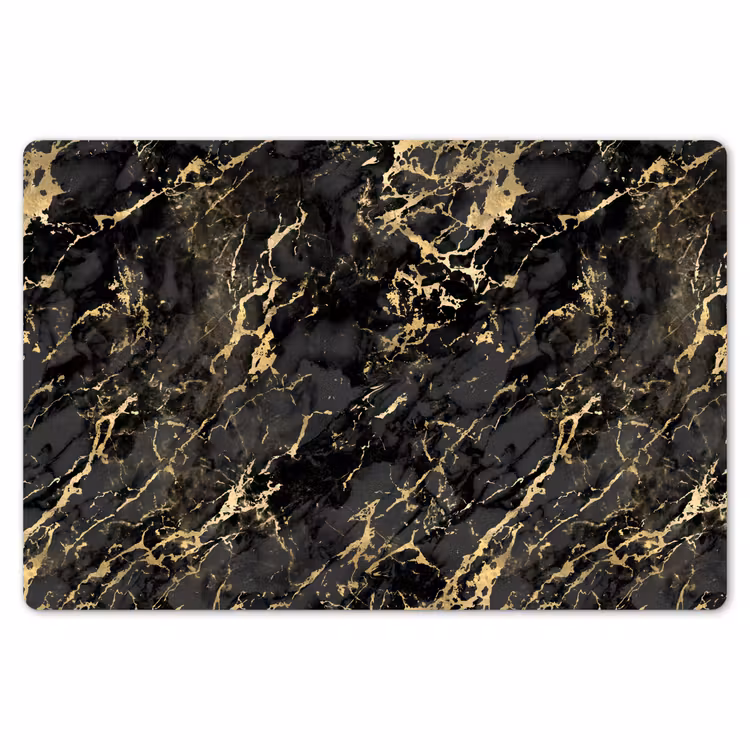 Marmer - Zwart - Goudstructuur Placemat vinyl groot 368 -zzsfeer1_Kitchenyeah-website