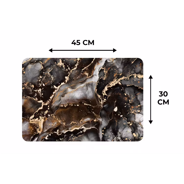 Marmer - Goud - Glitter - Luxe Placemat vinyl groot -specs