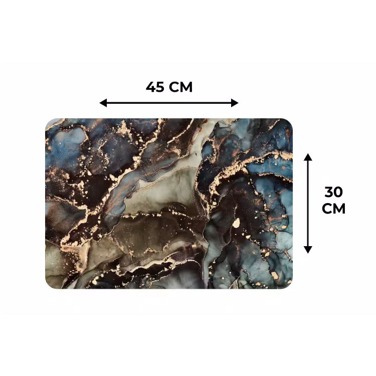 Marmer - Goud - Groen Placemat vinyl groot -specs