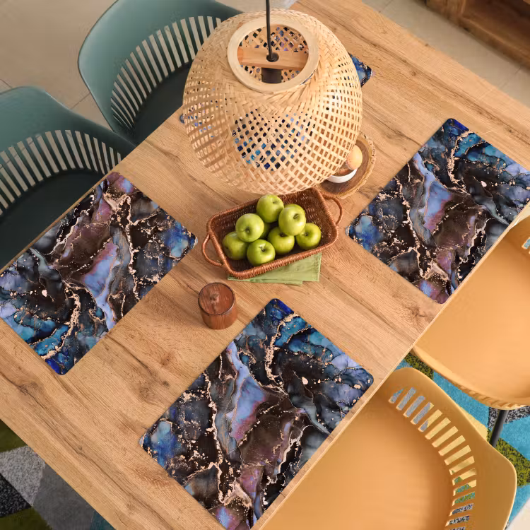 Marmer - Goud - Rosé Placemat vinyl groot -zzsfeer5_Kitchenyeah-website