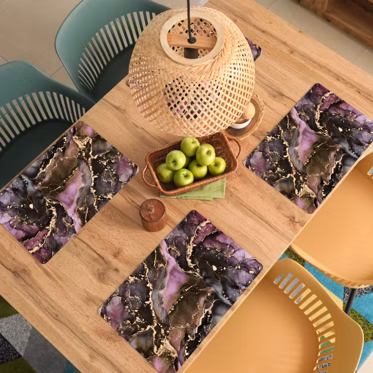 Marmer - Gold - Steen - Abstract Placemat vinyl groot -zzsfeer5_Kitchenyeah-website
