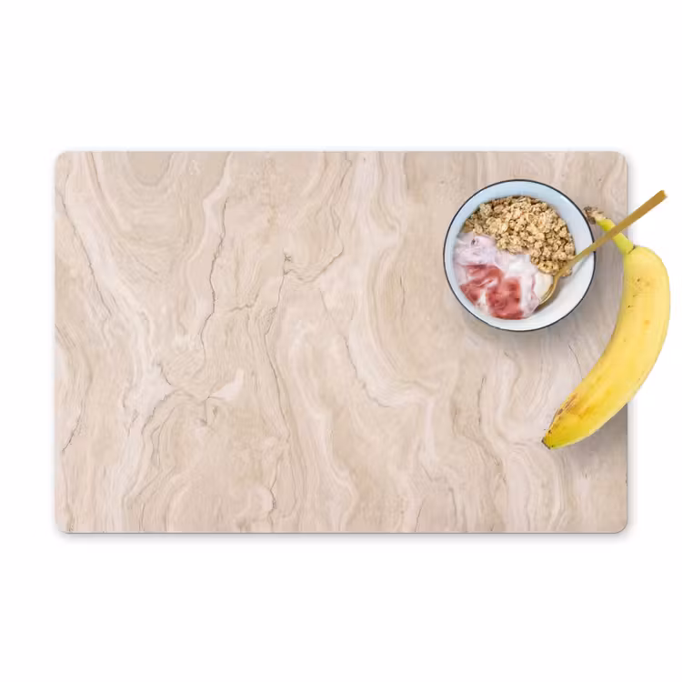 Marmer - Patroon - Beige - Steen - Abstract Placemat vinyl groot -zzzproduct_Kitchenyeah-website