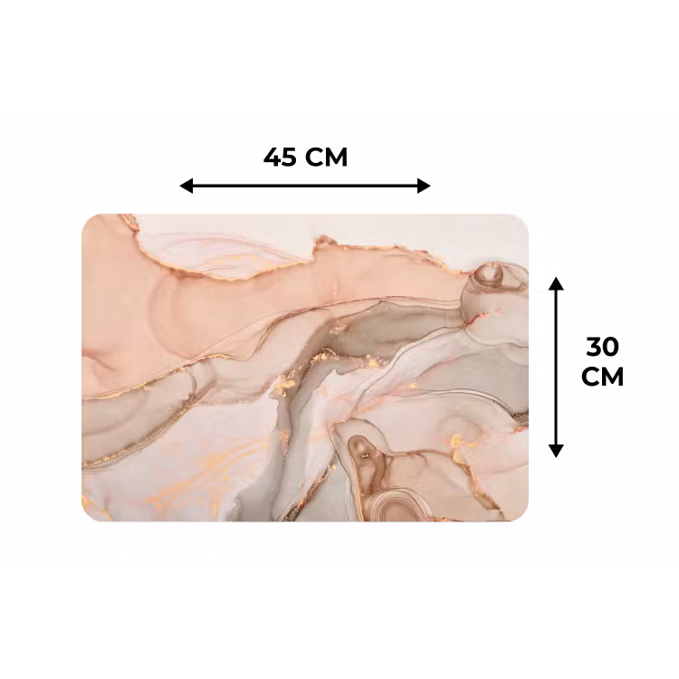 Marmer - Roze - Rosé Placemat vinyl groot -specs