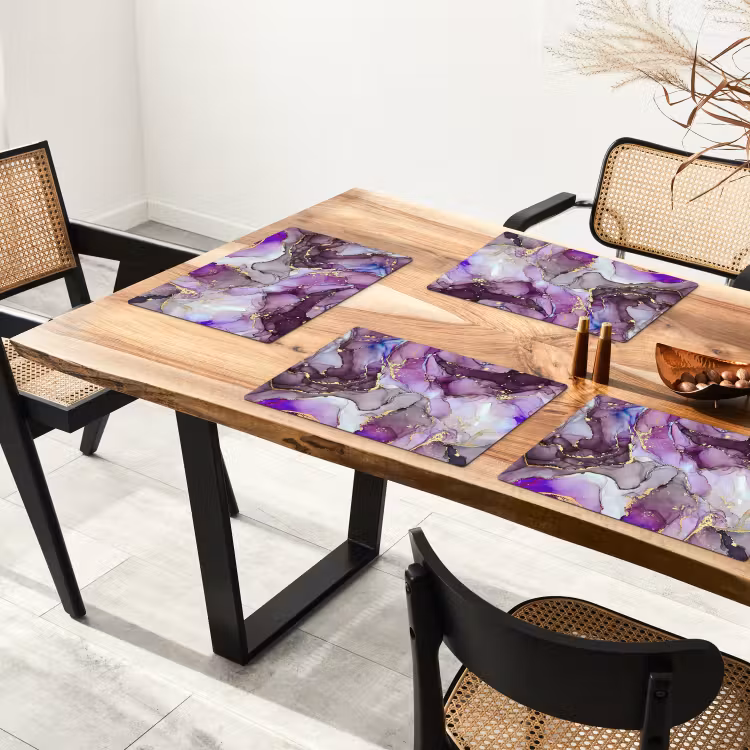 Marmer - Roze - Paars - Gold Placemat vinyl groot -zzsfeer4_Kitchenyeah-website