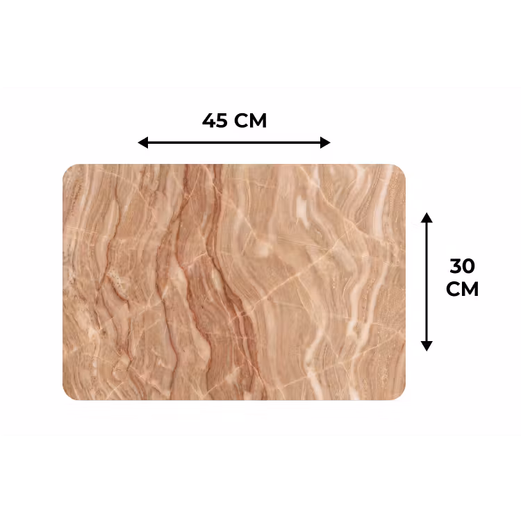 Marmer - Ader - Natuur - Abstract - Beige Placemat vinyl groot -specs