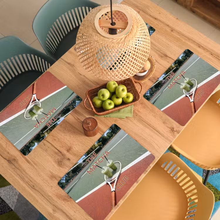 Matcha Club - Tennis - Matcha Placemat vinyl groot -zzsfeer5_Kitchenyeah-website