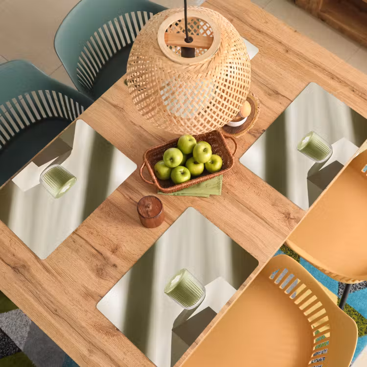 Matcha - Glas - Groen - Minimalistisch Placemat vinyl groot -zzsfeer5_Kitchenyeah-website