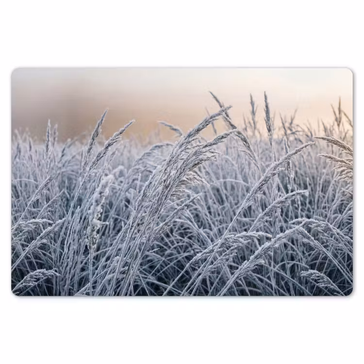Rijp - Gras - Kristallen - Winter - Minimalistisch Placemat vinyl groot -zzsfeer1_Kitchenyeah-website