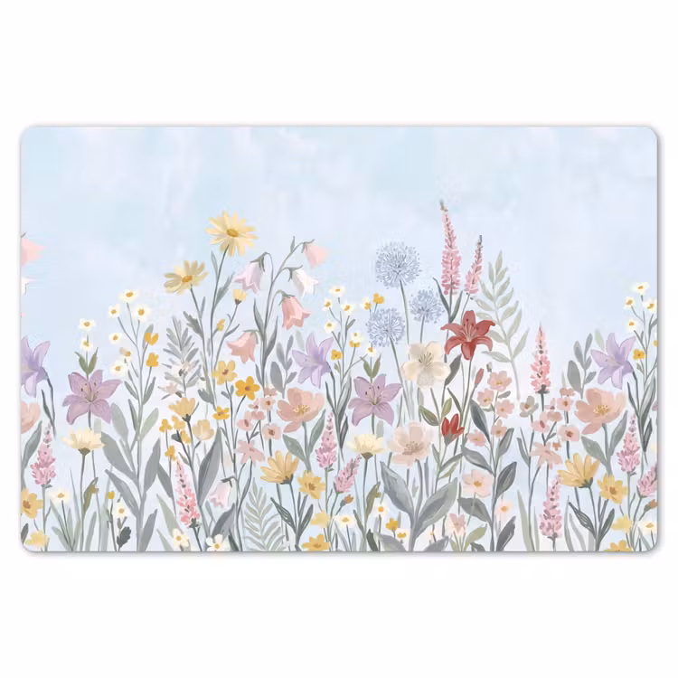 Weidebloemen - Illustratie - Kleurrijk Placemat vinyl groot -zzsfeer1_Kitchenyeah-website