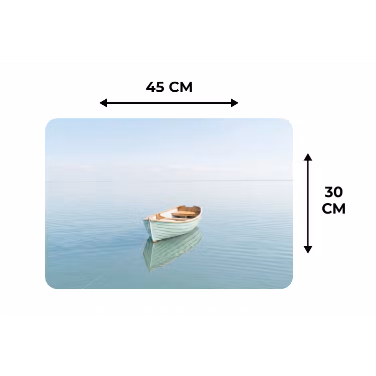 Minimalistisch - Boot - Zee Placemat vinyl groot -specs