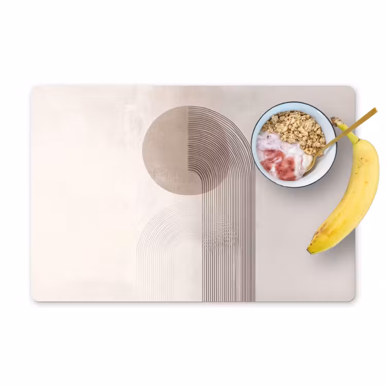 Minimalistisch - Cirkel - Lichtgrijs Placemat vinyl groot -zzzproduct_Kitchenyeah-website