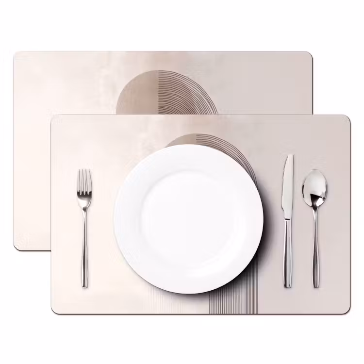 Minimalistisch - Cirkel - Lichtgrijs Placemat vinyl groot -zzsfeer2_Kitchenyeah-website