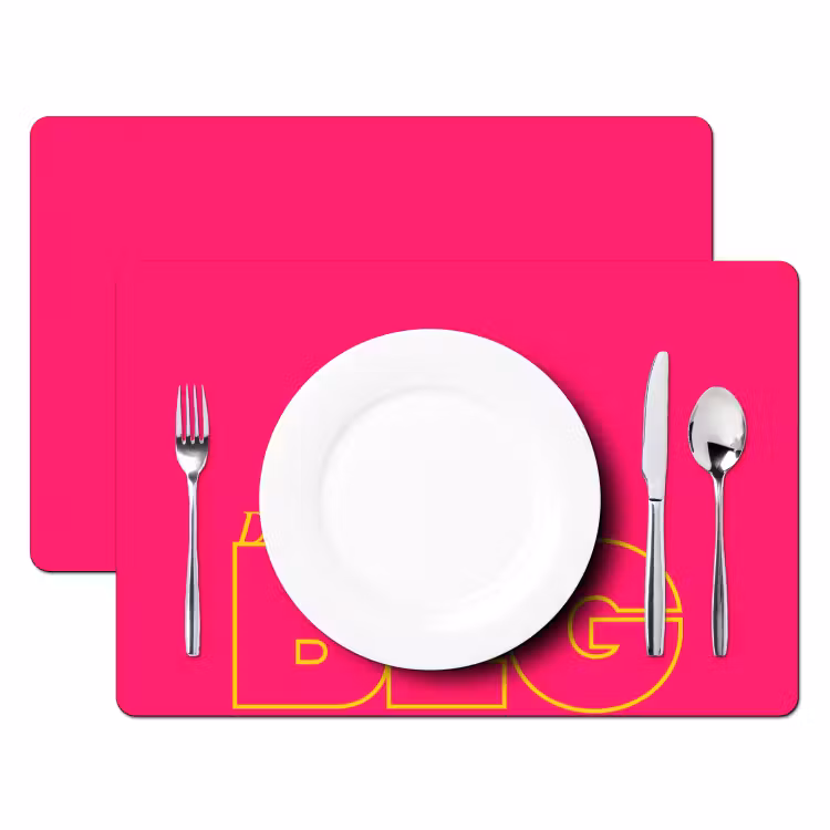 Minimalistisch - Roze - Dream big - Grafisch Placemat vinyl groot -zzsfeer2_Kitchenyeah-website
