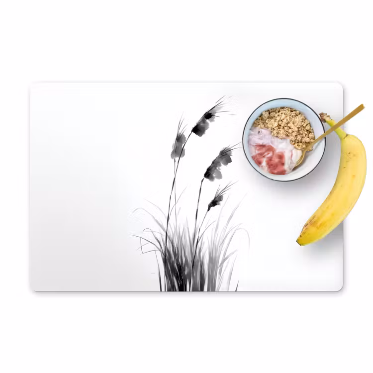 Minimalistisch - Stelen - Wit Placemat vinyl groot -zzzproduct_Kitchenyeah-website