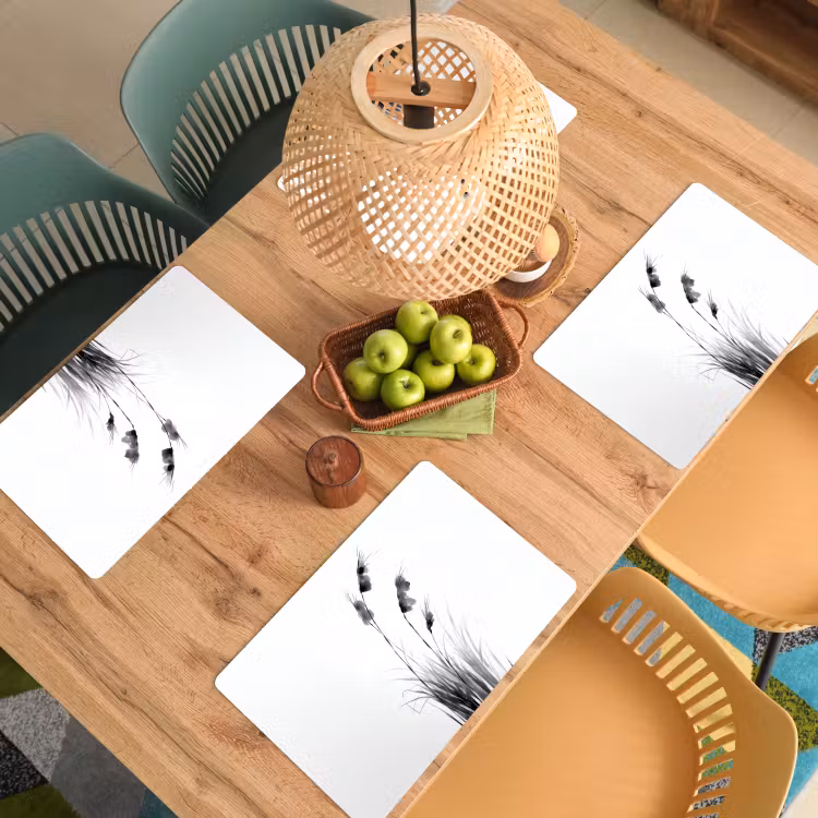 Minimalistisch - Stelen - Wit Placemat vinyl groot -zzsfeer5_Kitchenyeah-website