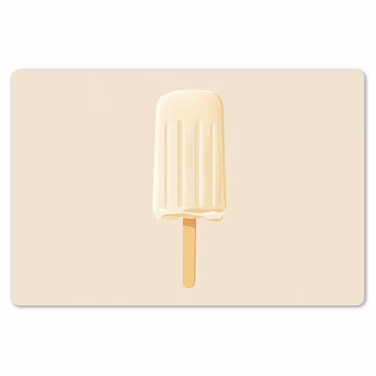 Minimalistisch - Waterijsje - Stokje - Beige Placemat vinyl groot -zzsfeer1_Kitchenyeah-website