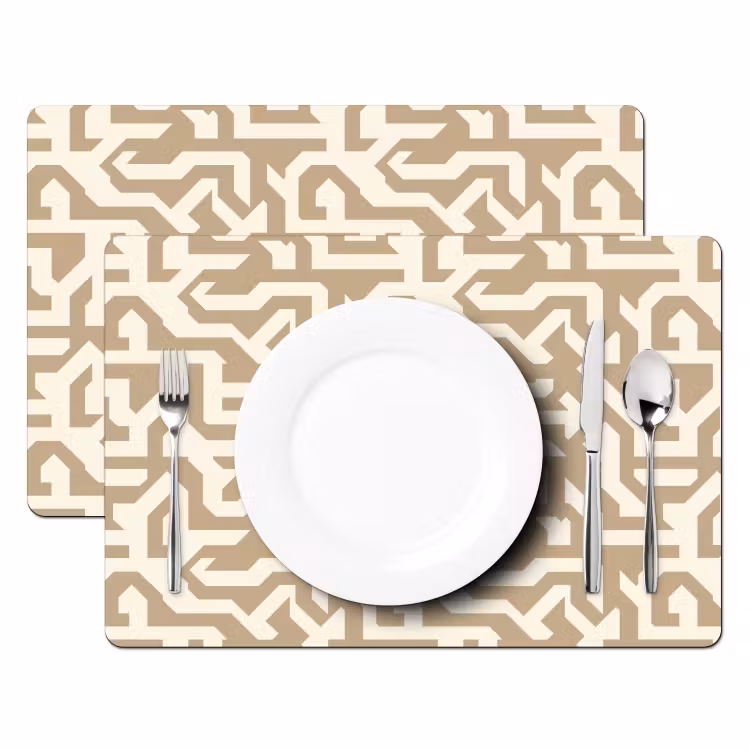 Modern - Abstract - Beige Placemat vinyl groot 368 -zzsfeer2_Kitchenyeah-website