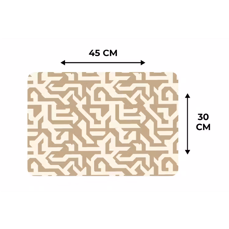 Modern - Abstract - Beige Placemat vinyl groot 368 -specs