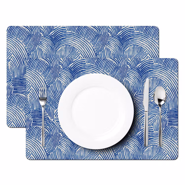 Modern - Abstract - Blauw Placemat vinyl groot 368 -zzsfeer2_Kitchenyeah-website