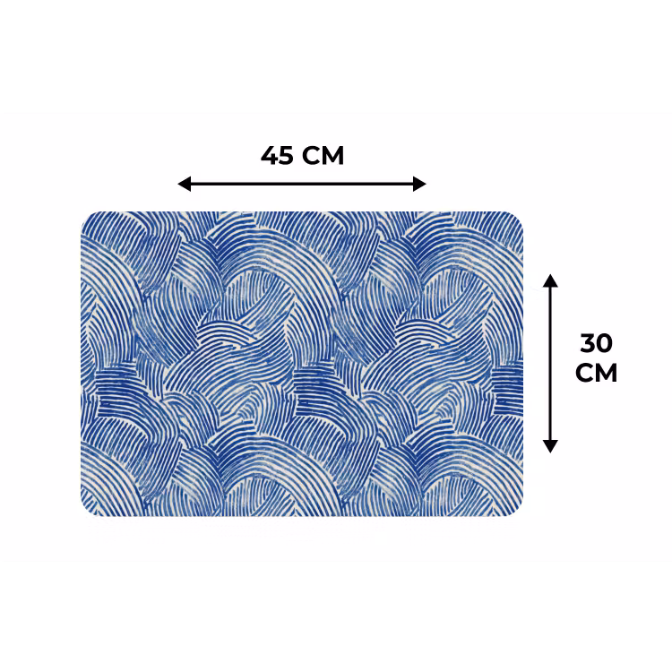 Modern - Abstract - Blauw Placemat vinyl groot 368 -specs