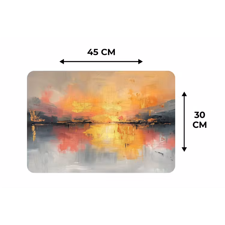 Modern - Abstract - Goud - Roze Placemat vinyl groot -specs