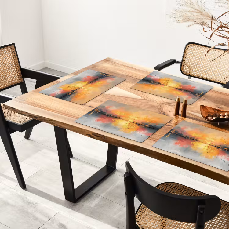 Modern - Abstract - Goud - Roze Placemat vinyl groot -zzsfeer4_Kitchenyeah-website