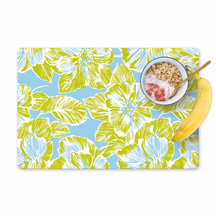 Modern - Bloemen - Groen Placemat vinyl groot 368 -zzzproduct_Kitchenyeah-website