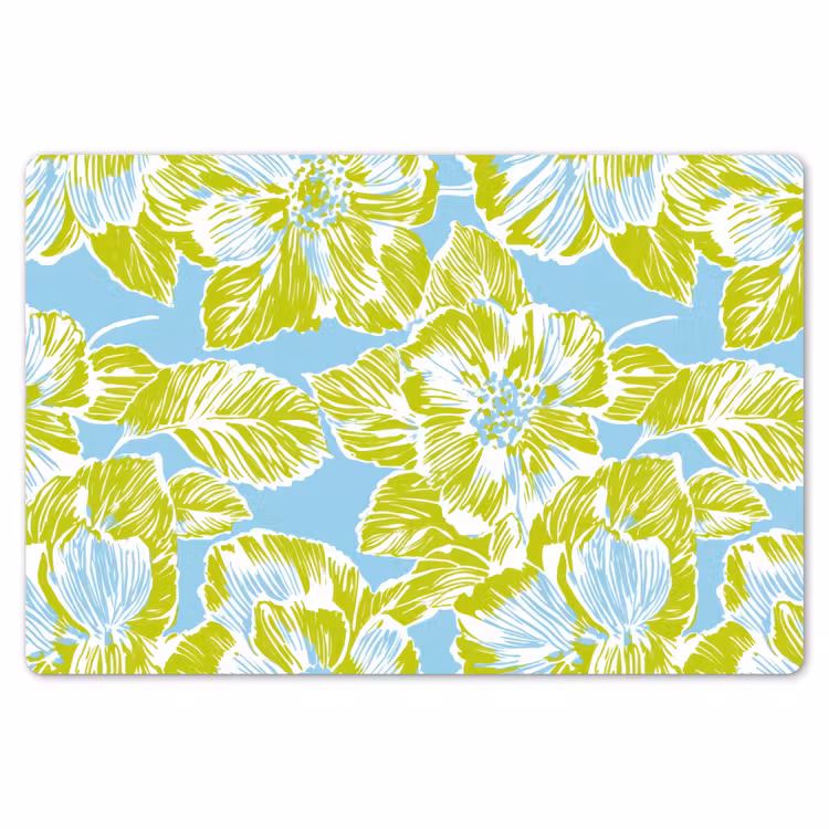 Modern - Bloemen - Groen Placemat vinyl groot 368 -zzsfeer1_Kitchenyeah-website