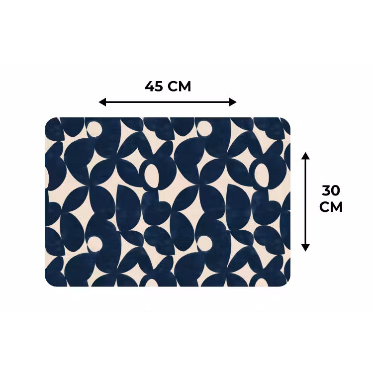 Modern - Geometrisch - Blauw Placemat vinyl groot 368 -specs
