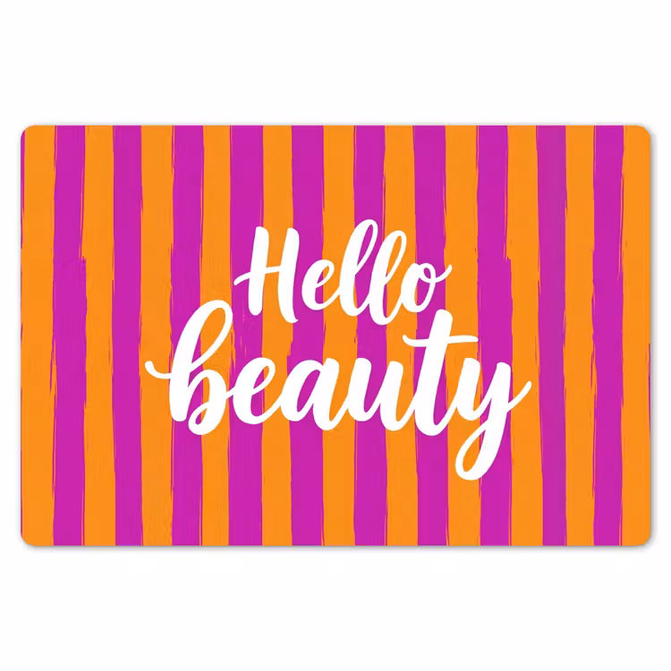 Modern - Hello - Oranje Placemat vinyl groot -zzsfeer1_Kitchenyeah-website