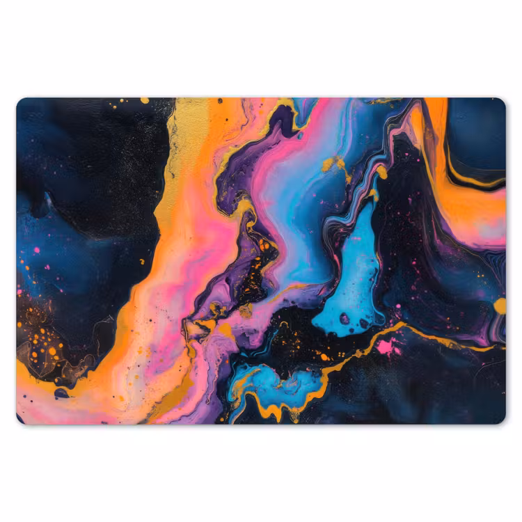 Modern - Marmer - Oranje Placemat vinyl groot -zzsfeer1_Kitchenyeah-website