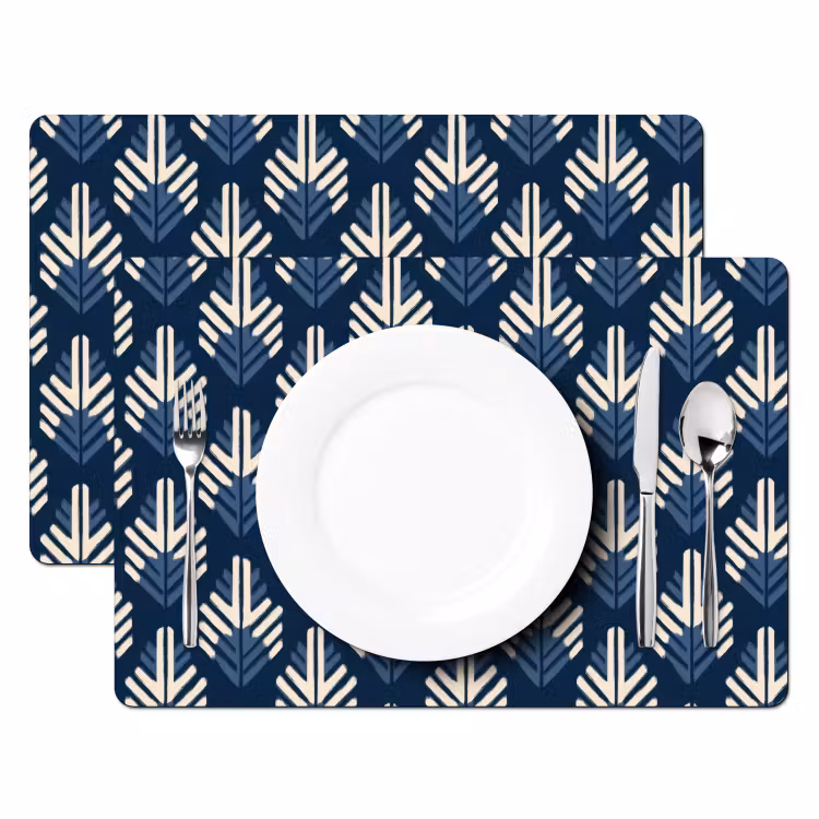 Modern - Patroon - Blauw Placemat vinyl groot 368 -zzsfeer2_Kitchenyeah-website