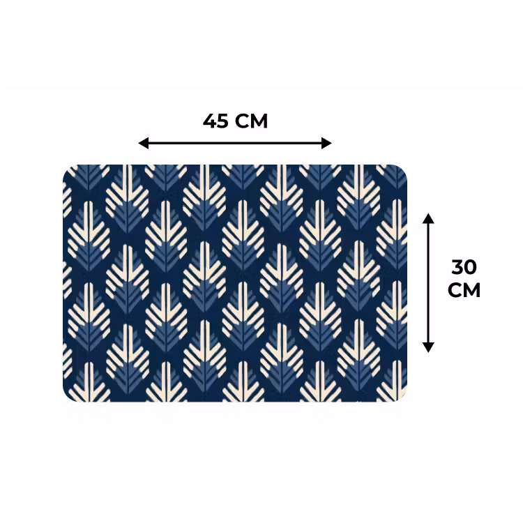 Modern - Patroon - Blauw Placemat vinyl groot 368 -specs