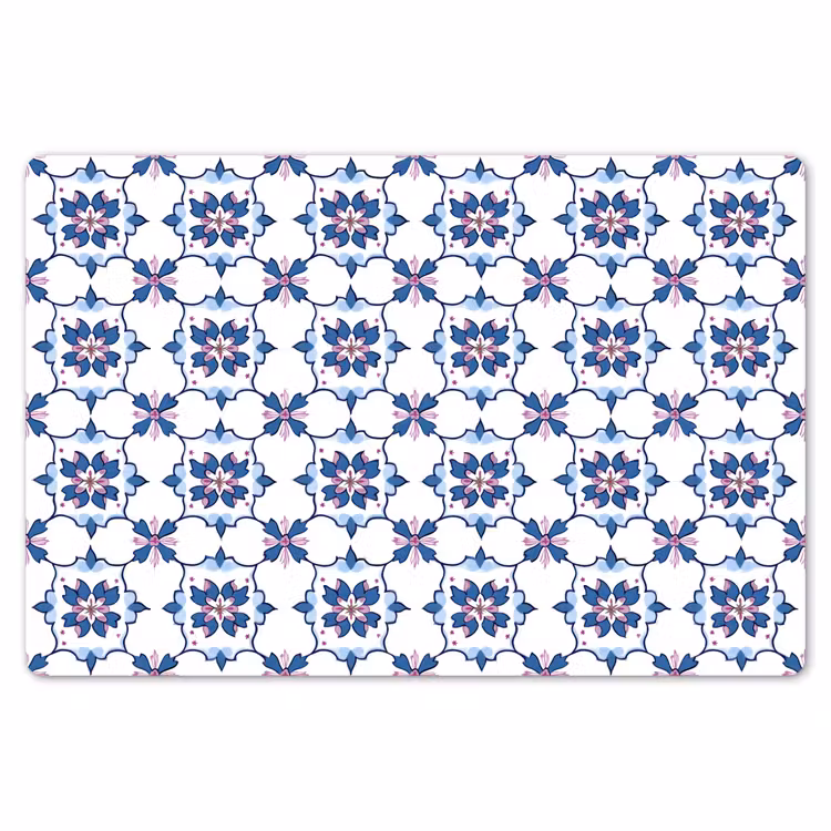 Modern - Patroon - Blauw - Roze Placemat vinyl groot 368 -zzsfeer1_Kitchenyeah-website