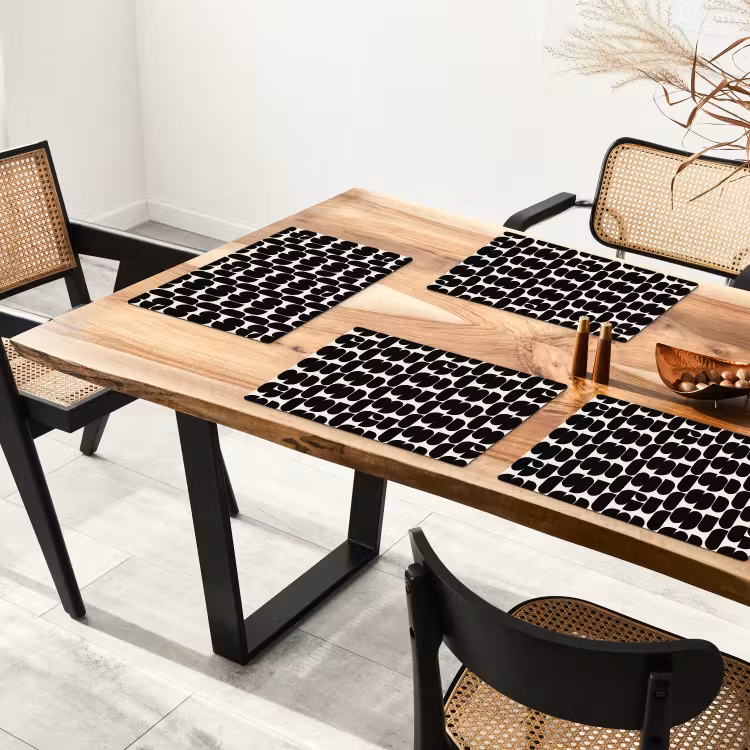 Modern - Patroon - Zwart Placemat vinyl groot 368 -zzsfeer4_Kitchenyeah-website