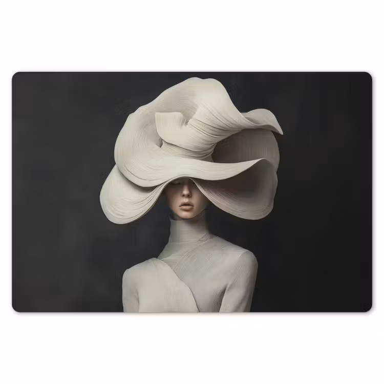 Modern - Vrouw - Hoed Placemat vinyl groot -zzsfeer1_Kitchenyeah-website