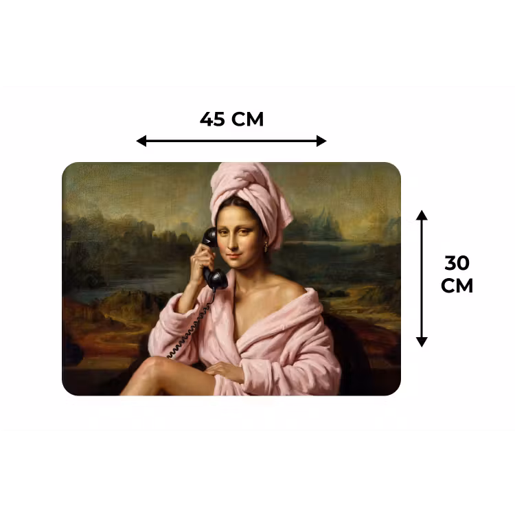Mona - Klassiek - Roze Placemat vinyl groot -specs