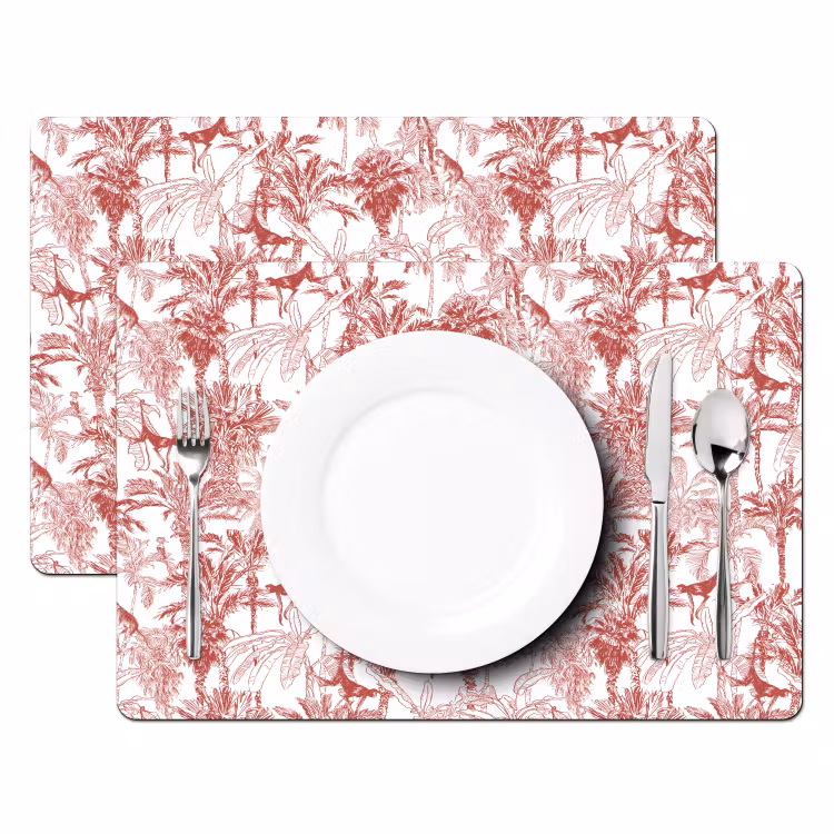 Aap - Oerwoud - Rood Placemat vinyl groot 368 -zzsfeer2_Kitchenyeah-website
