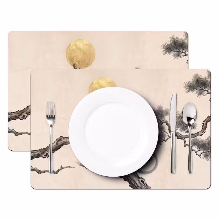 Aap - Maan - Goud Placemat vinyl groot -zzsfeer2_Kitchenyeah-website