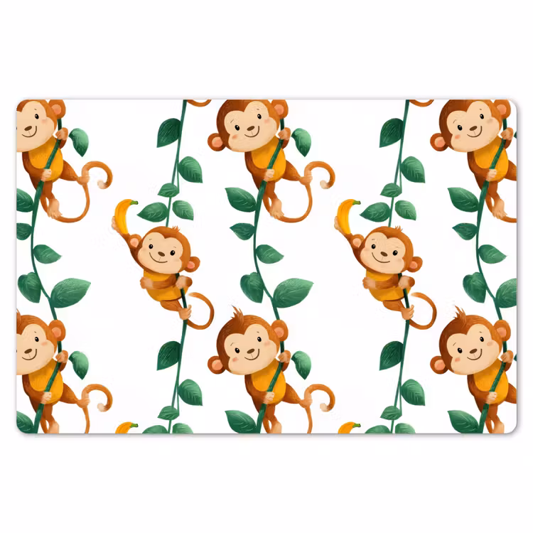 Apen - Lianen - Kleurrijk Placemat vinyl groot 368 -zzsfeer1_Kitchenyeah-website