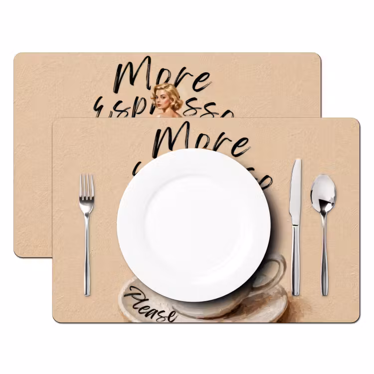 More espresso - Koffie - Eend Placemat vinyl groot -zzsfeer2_Kitchenyeah-website