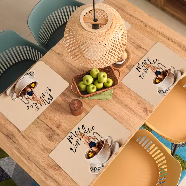More espresso - Koffie - Eend Placemat vinyl groot -zzsfeer5_Kitchenyeah-website
