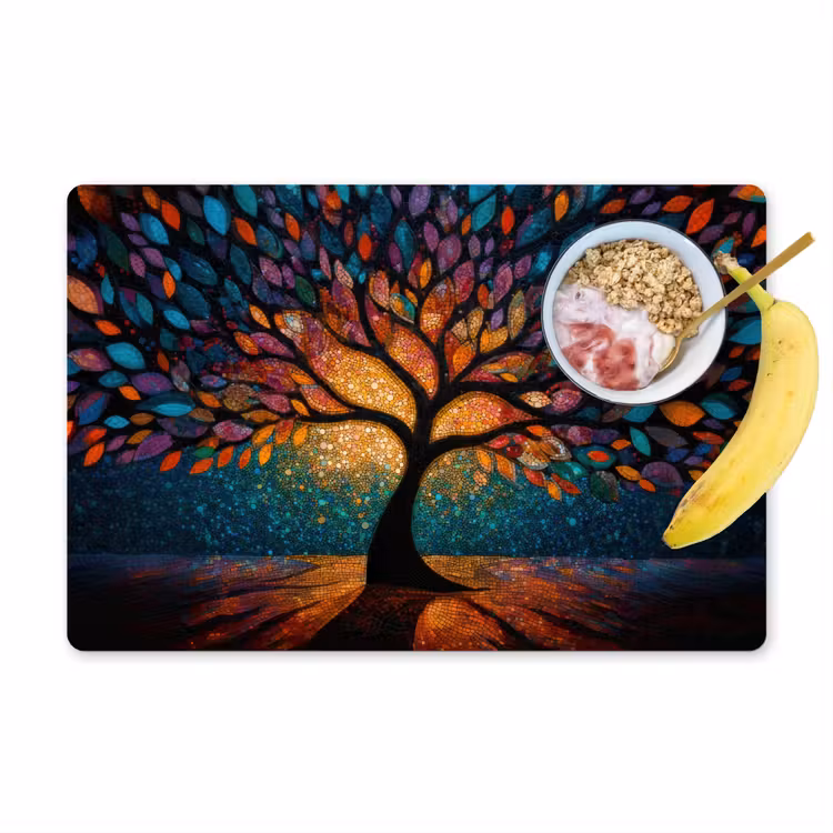 Mozaïek - Kleurrijk - Boom - Takken Placemat vinyl groot -zzzproduct_Kitchenyeah-website