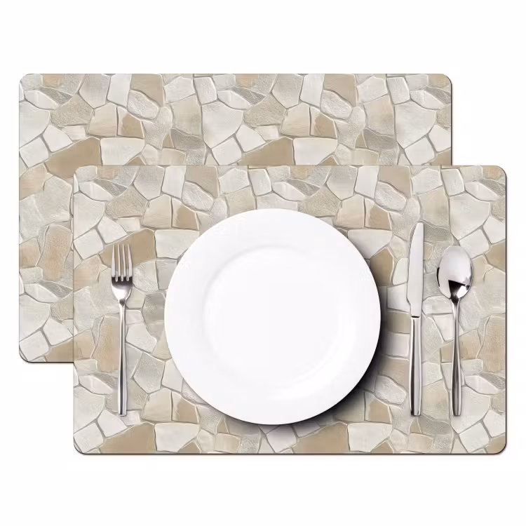 Mozaïek - Stenen - Beige Placemat vinyl groot 368 -zzsfeer2_Kitchenyeah-website