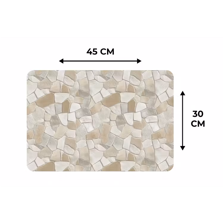 Mozaïek - Stenen - Beige Placemat vinyl groot 368 -specs