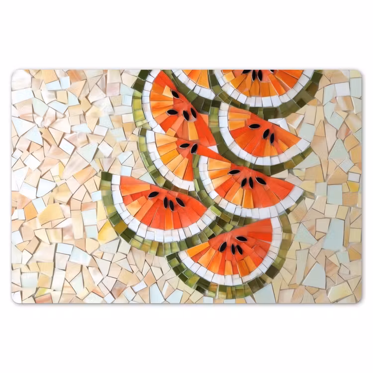 Mozaïek - Watermeloen - Rood - Pitten Placemat vinyl groot -zzsfeer1_Kitchenyeah-website