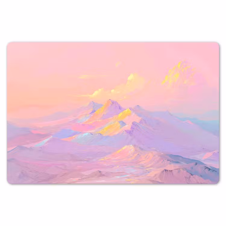 Bergtoppen - Wolken - Dromerig Placemat vinyl groot -zzsfeer1_Kitchenyeah-website