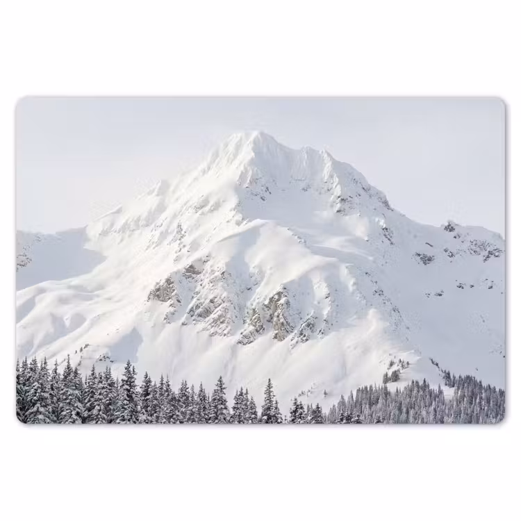Berg - Sneeuw - Winter - Natuur - Wit Placemat vinyl groot -zzsfeer1_Kitchenyeah-website
