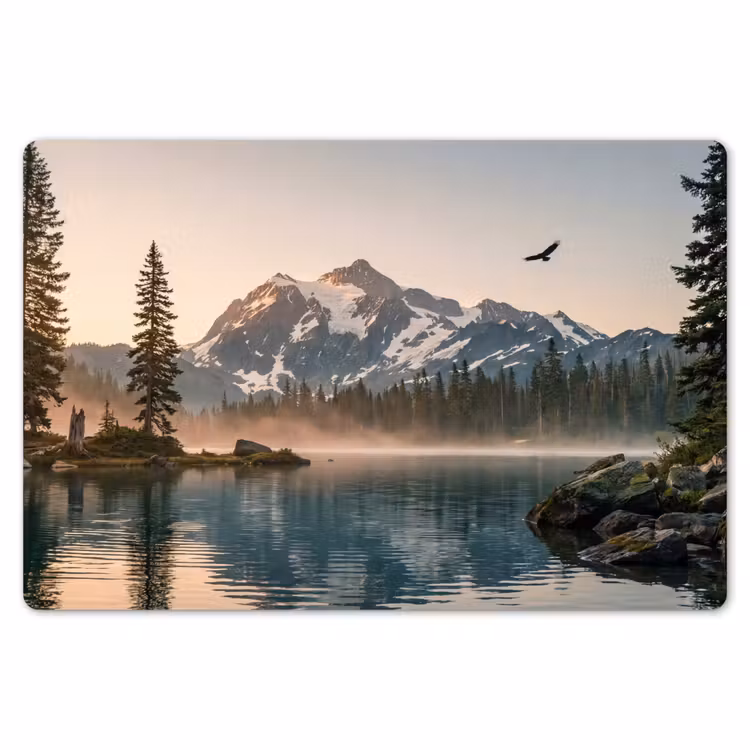 Bergen - Water - Bomen Placemat vinyl groot -zzsfeer1_Kitchenyeah-website